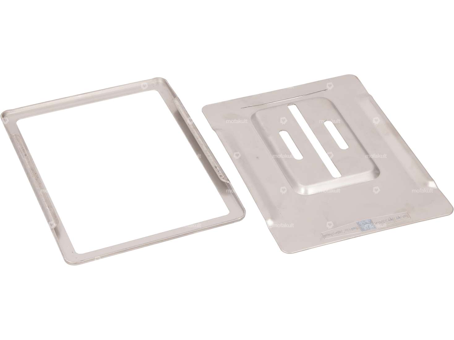 Support de plaque d'immatriculation (avec cadre) Inox (version CH) Carousel Image 3