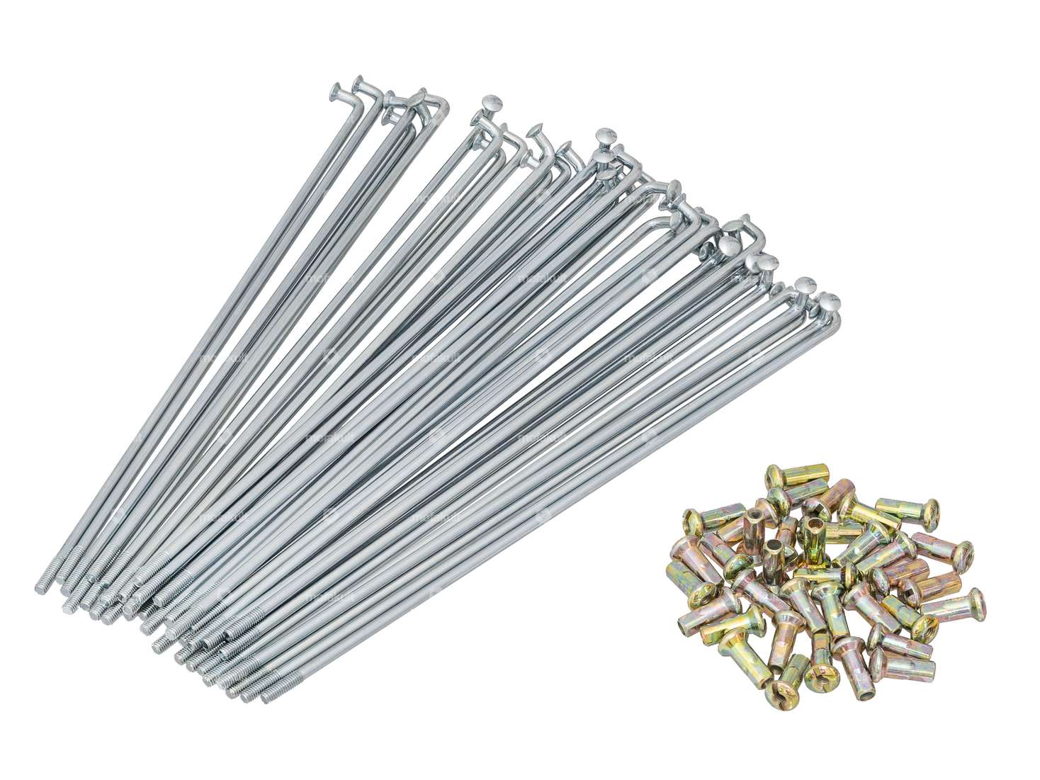 GPO 17" Jeu de rayons avec écrous (2.9 x 188 mm) acier galvanisé Carousel Image 1