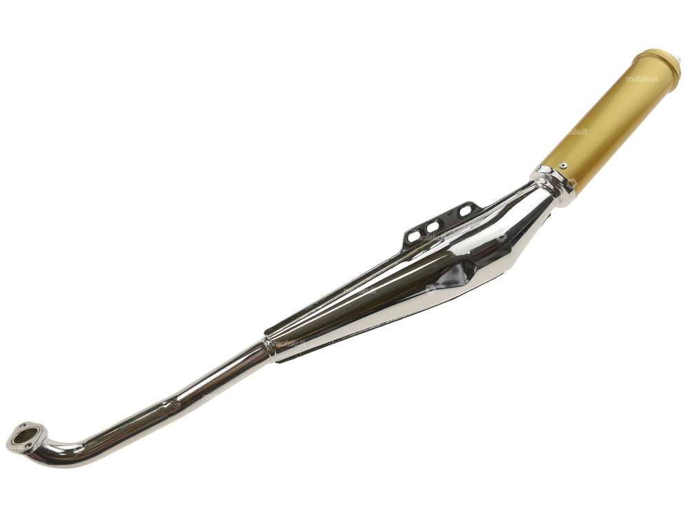 Biturbo exhaust chrome / gold | Puch Carousel Image 1