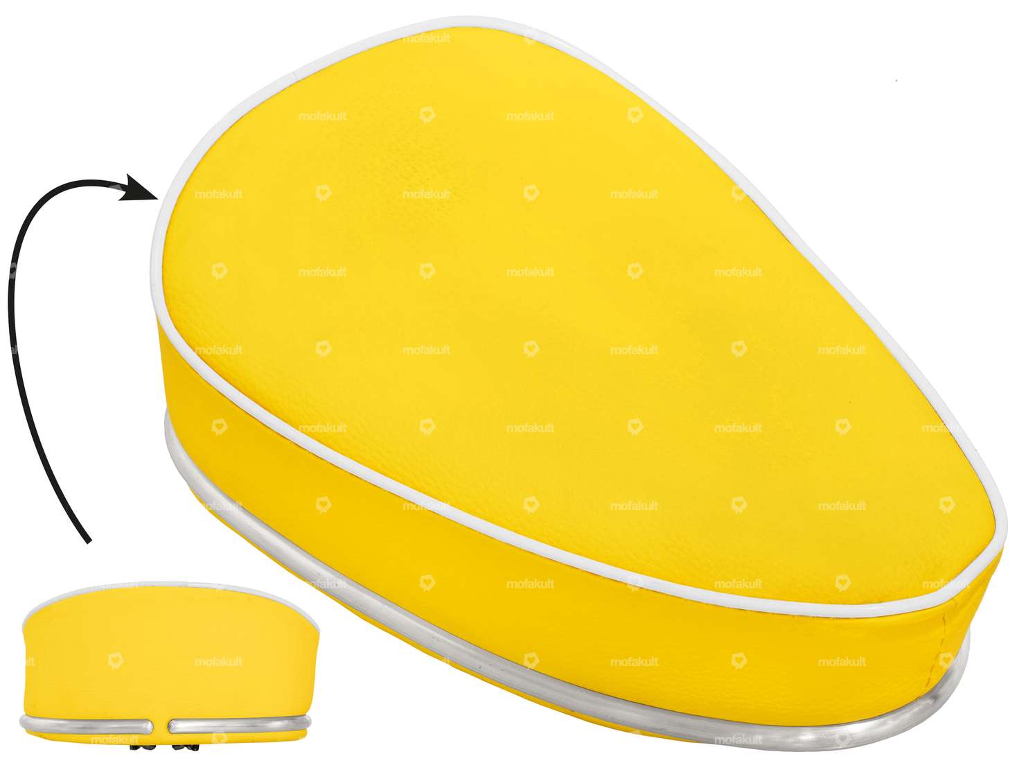 Banc pour cyclomoteurs jaune Carousel Image 1