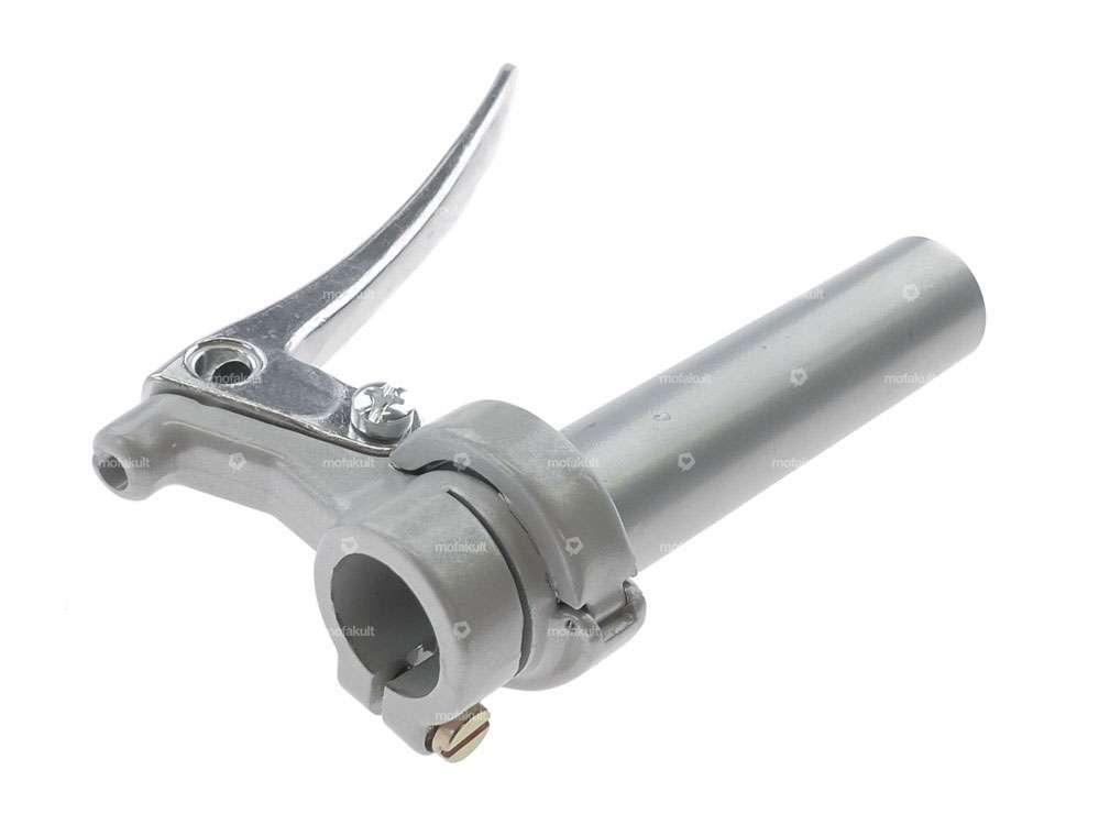 Gasdrehgriff Oldschool Vollguss spitz silber Carousel Image 2