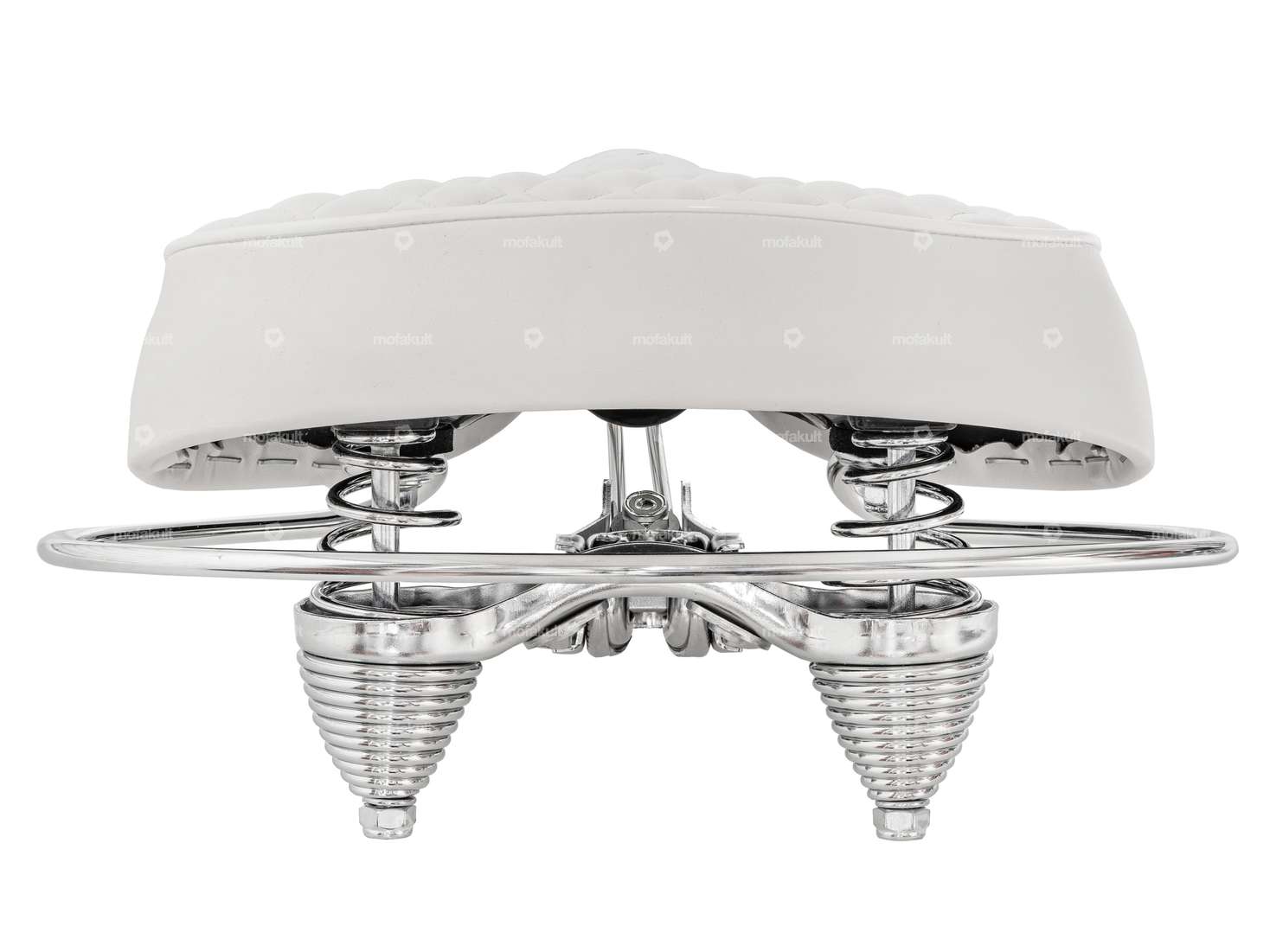 Selle Diamond à ressorts en tonneau blanc Carousel Image 3