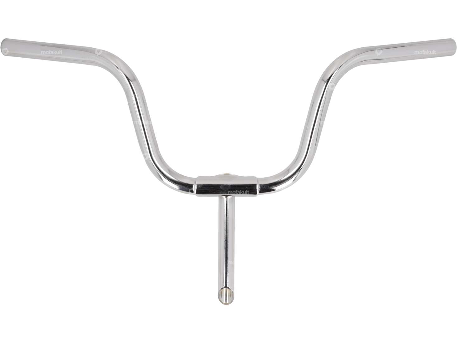 Handlebar with stem 17 cm Ø 21 mm stem chrome | Puch Maxi N, X30 Carousel Image 1