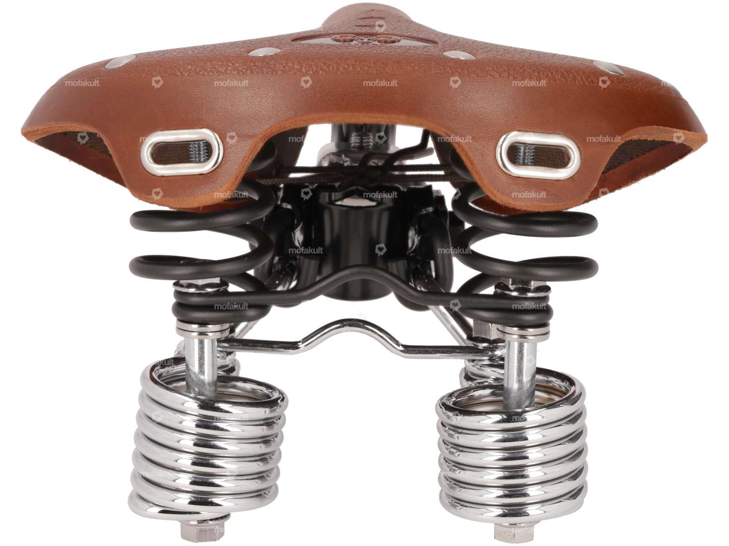 66HEROES Selle "Luxe" marron cuir à ressorts Carousel Image 3