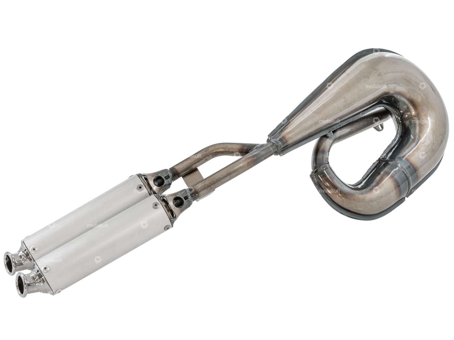 TECNO Circuit Doppel-Schalldämpfer Auspuff | Tomos A3, A35 Carousel Image 3