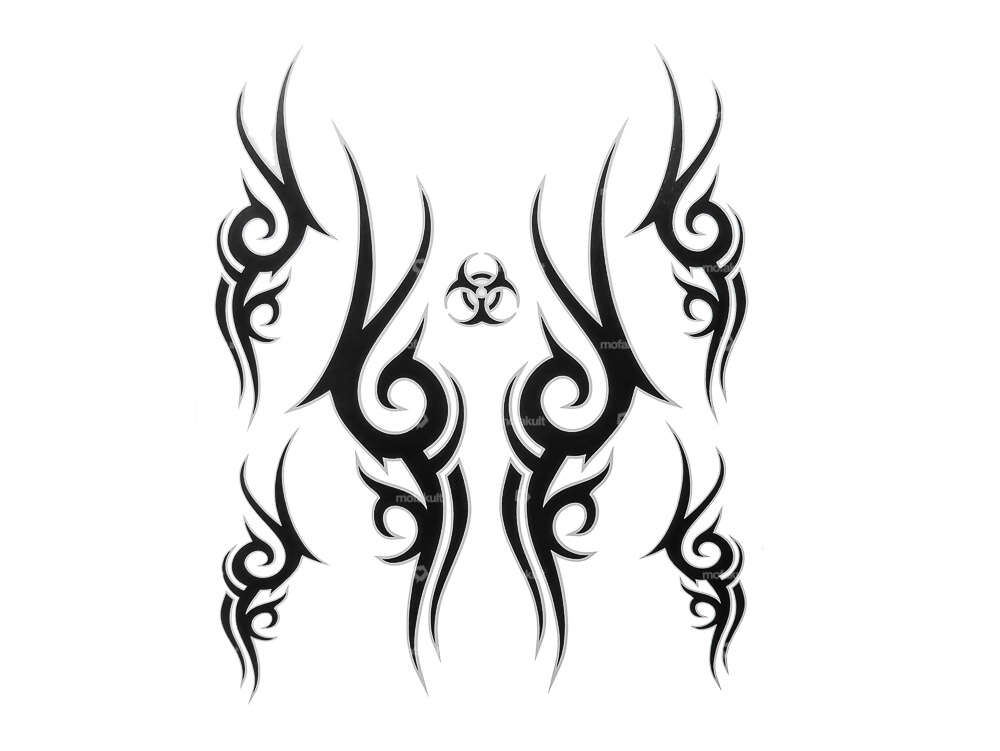 Feuille de colle Tribal noire Carousel Image 1