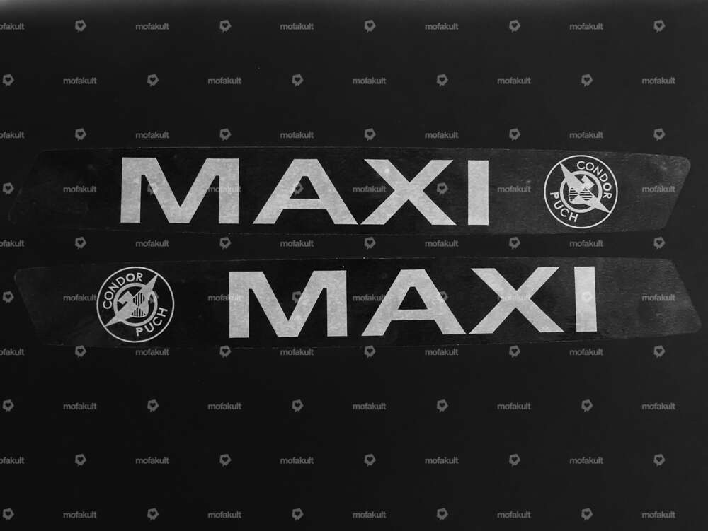 Autocollant de réservoir Puch Maxi blanc Carousel Image 1