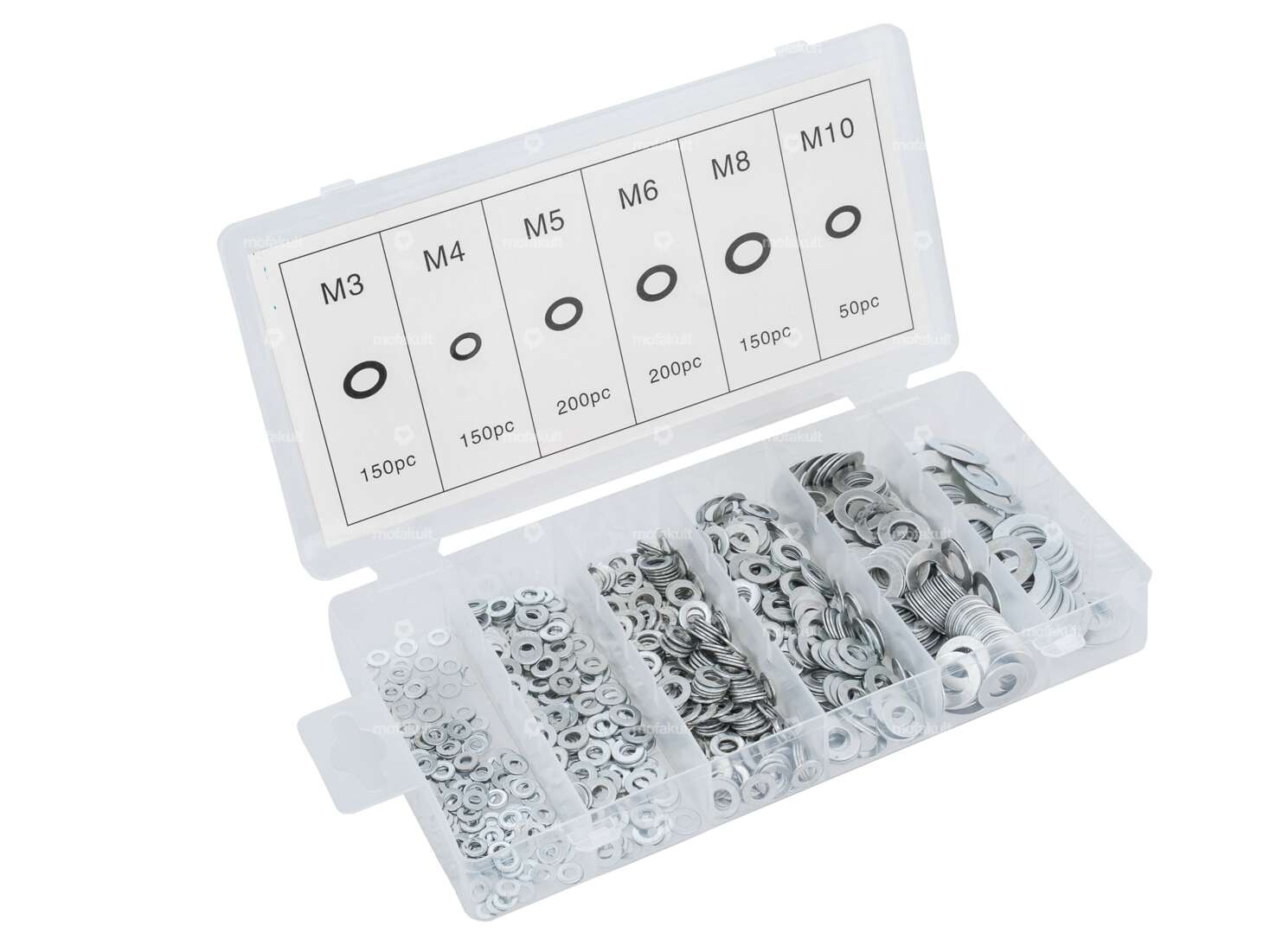 Unterlagscheiben Sortimentenbox 900-tlg. Carousel Image 1