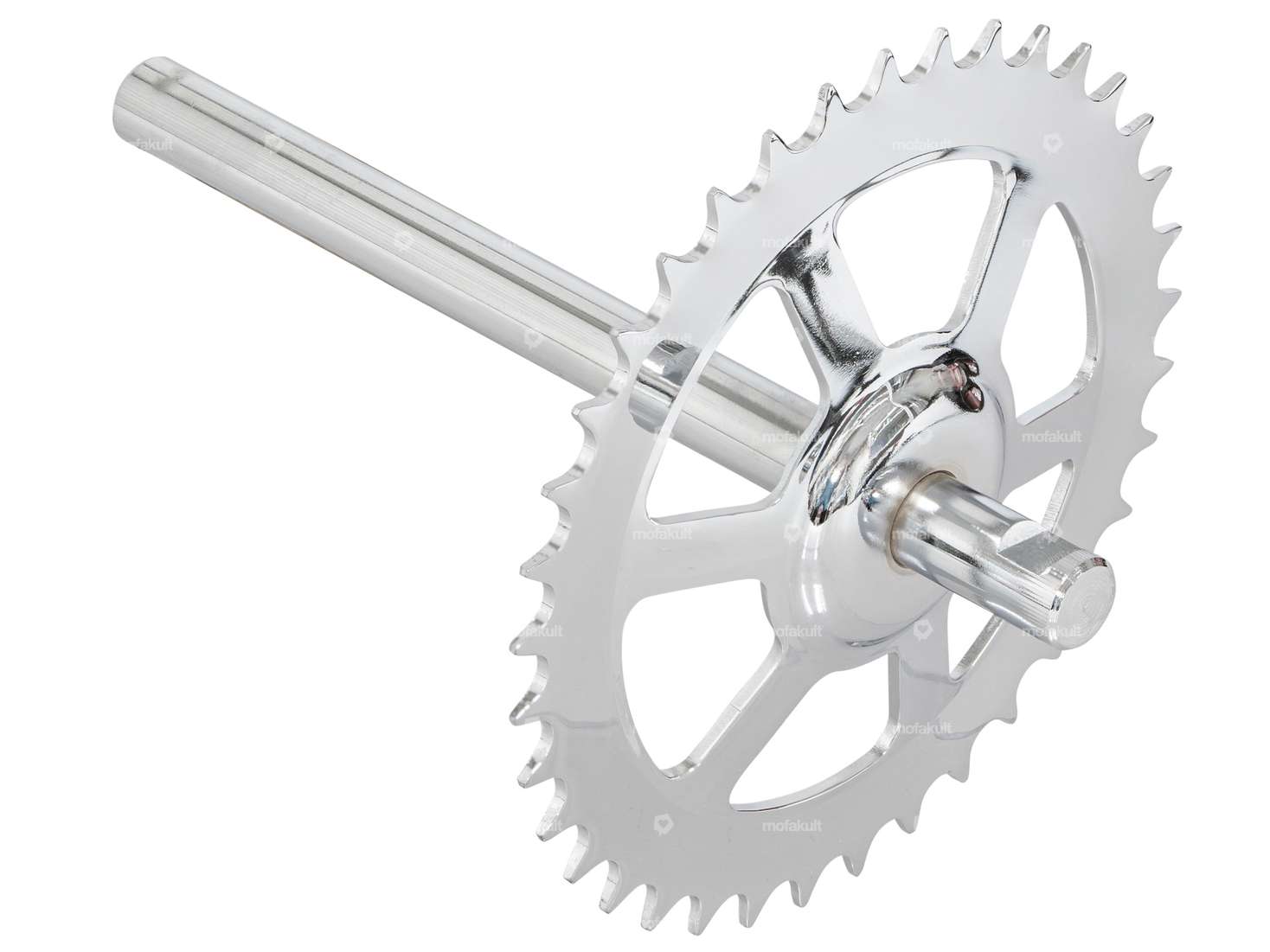 GPO Axe de pédalier chromé | Puch X30 NS, NL Carousel Image 1