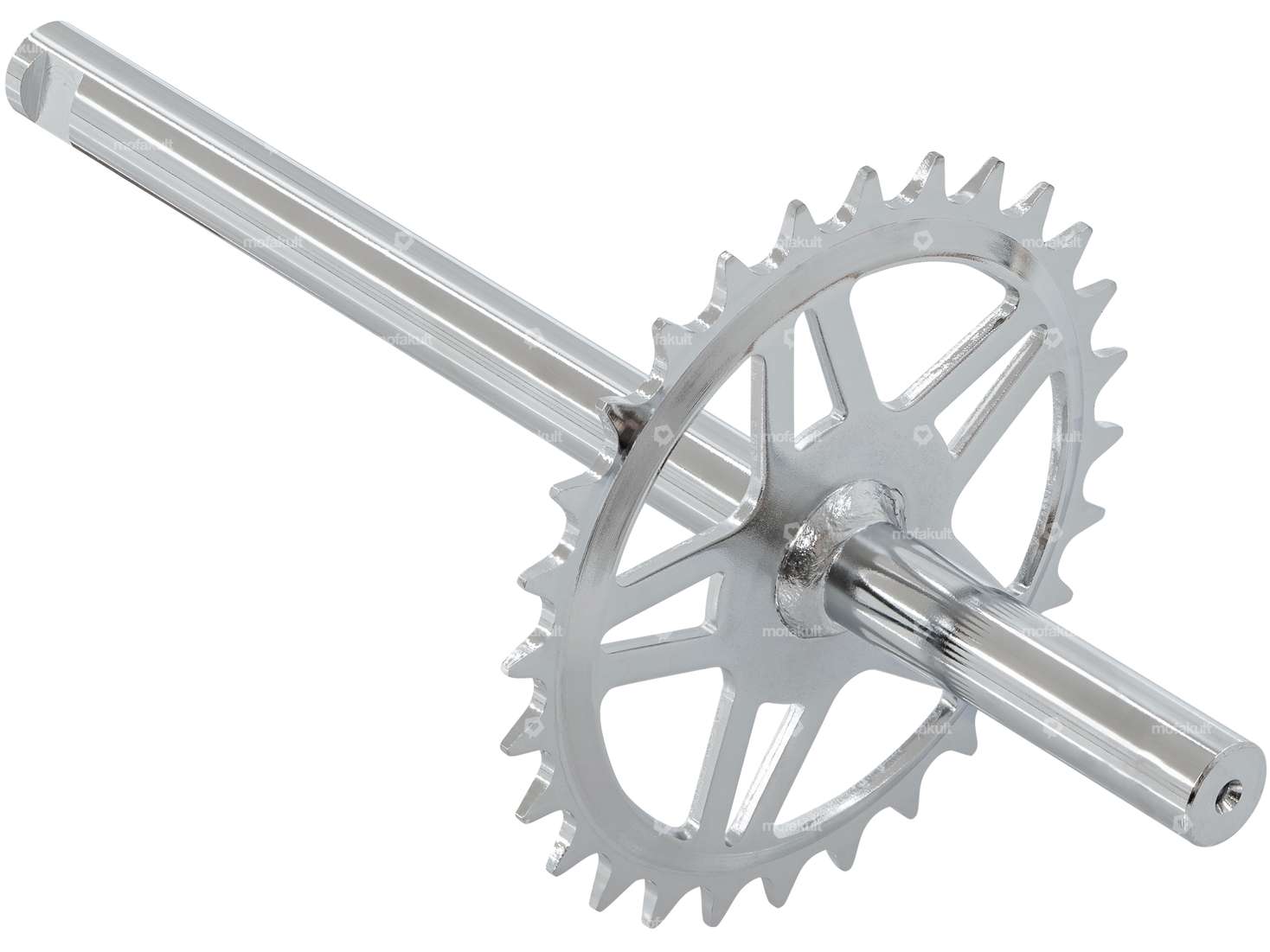 GPO axe de pédalier 28 dents chrome | Sachs Alpa Carousel Image 1