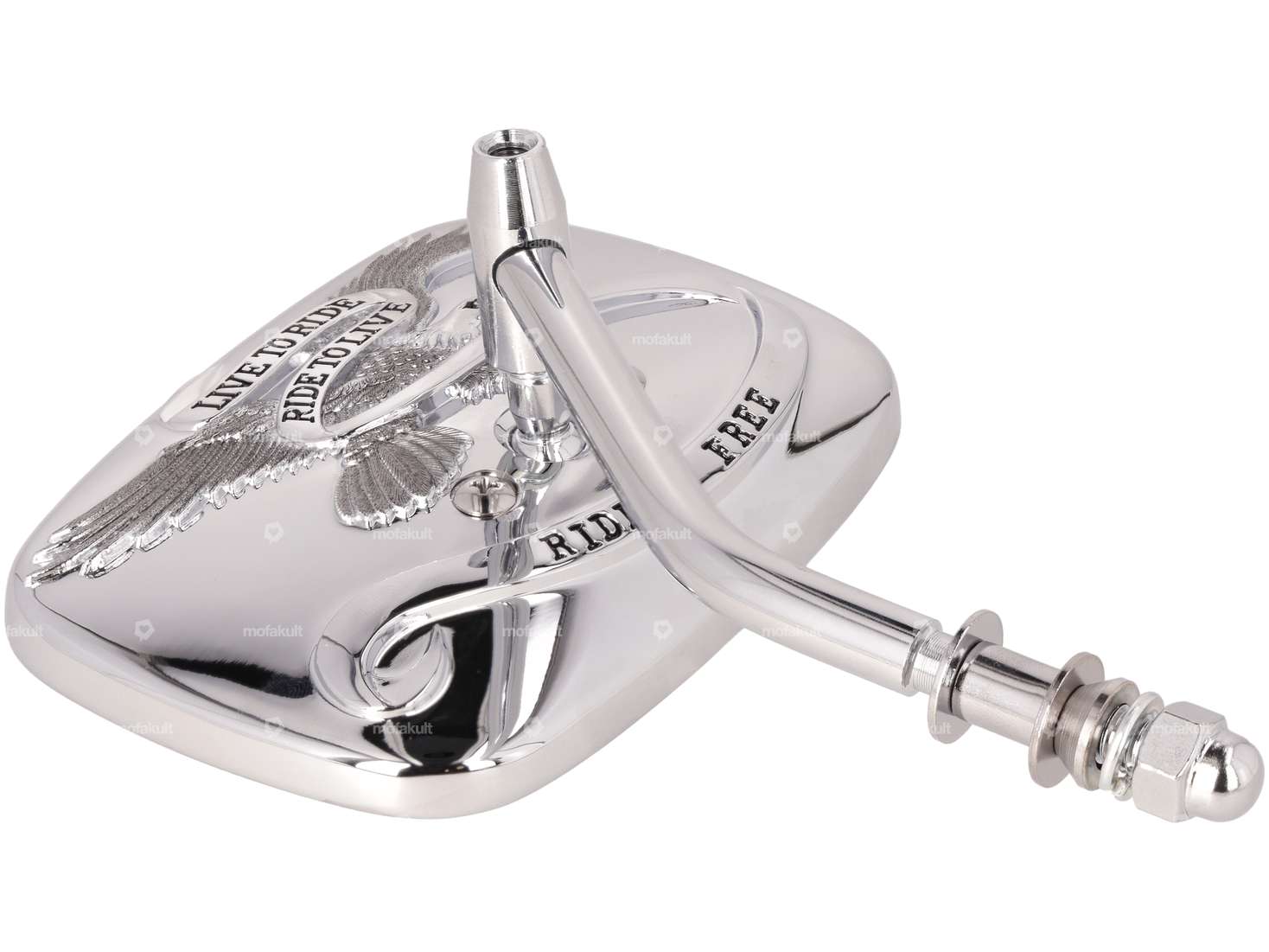 Mirror "Adler" square chrome Carousel Image 3