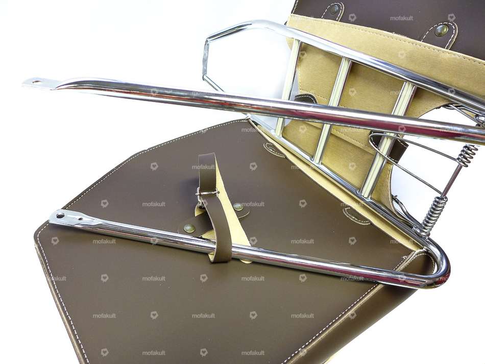 Sacoche à bagages Classic marron / crème Carousel Image 4