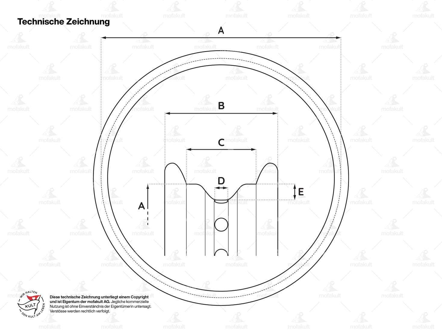 swiing® revival Anneau de jante 1.20 x 17" (37 mm) Alu brillant Carousel Image 4