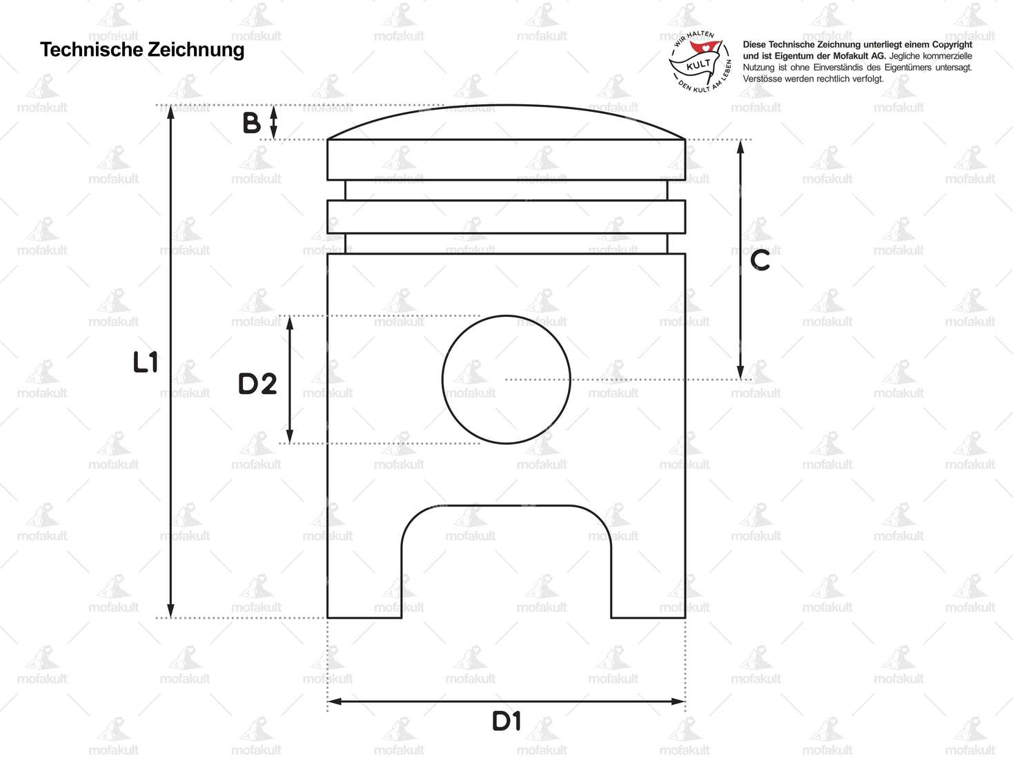 Airsal Kolben 46 mm | Puch Carousel Image 2