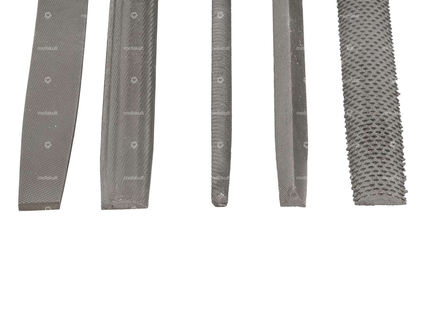 Jeu de limes (rondes, demi-rondes, triangulaires & plates) 5 pcs. Carousel Image 2