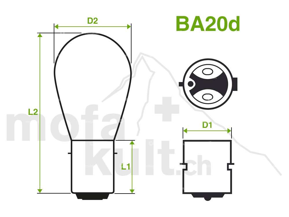 GUIA Scheinwerfer eckig (weisses Glas) Carousel Image 4