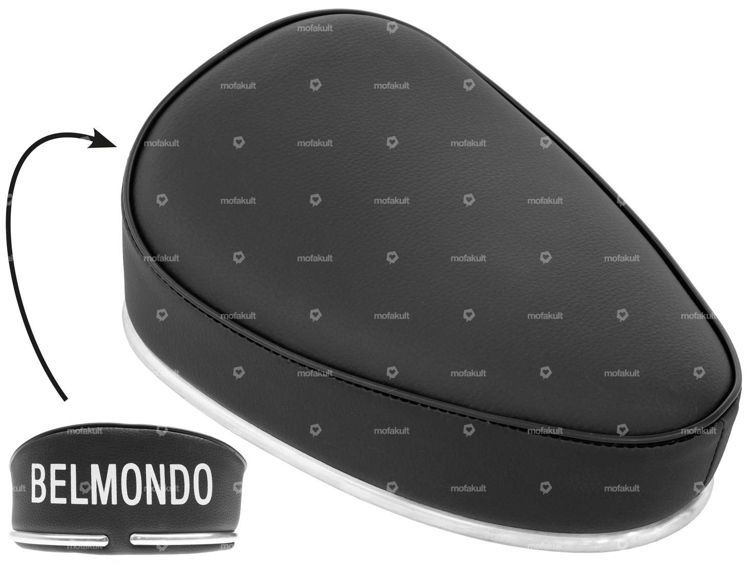 Banc "Belmondo" écriture noire Carousel Image 1