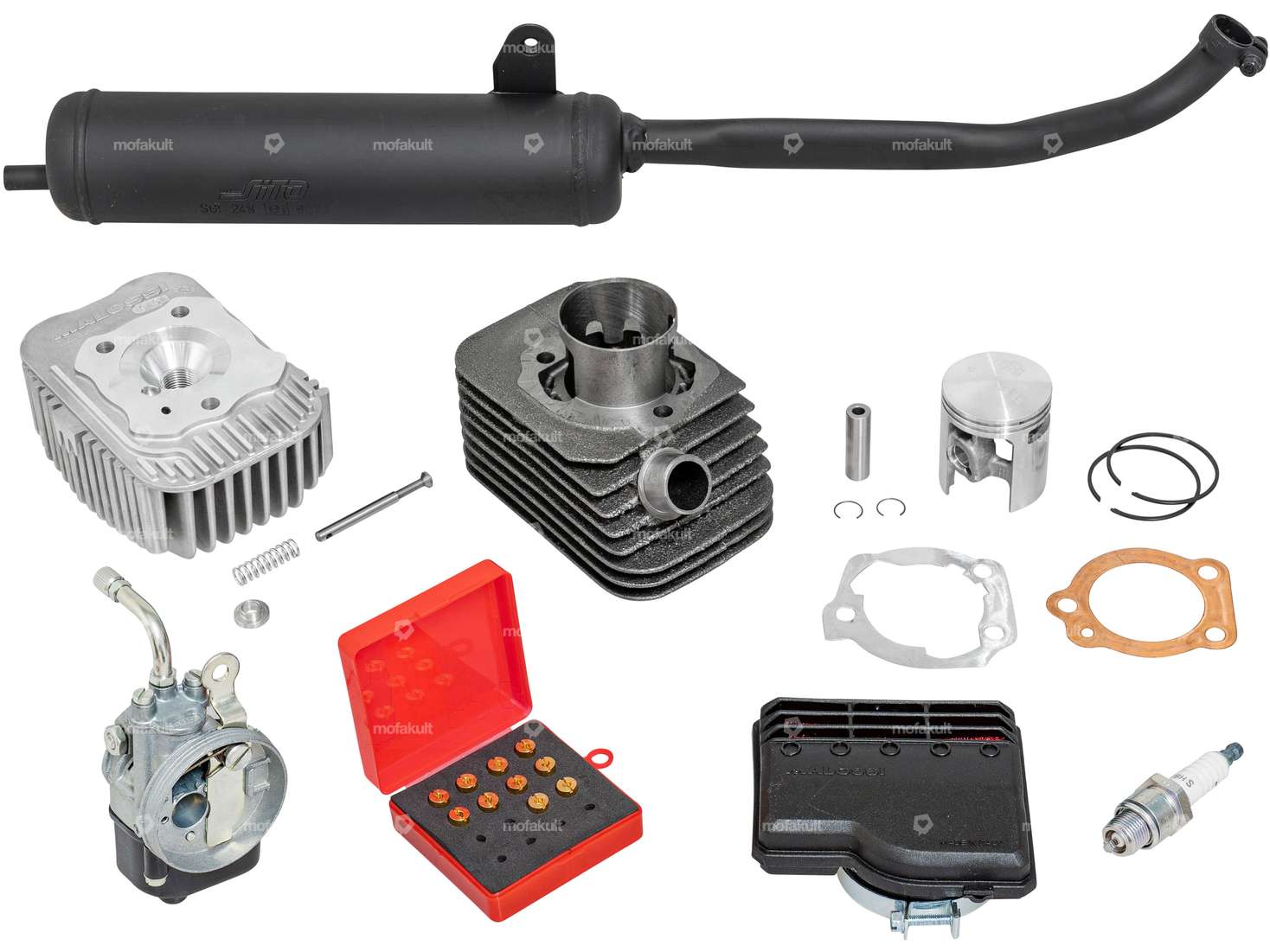 Malossi tuning set 43 mm | Piaggio Ciao, Bravo, Boxer Carousel Image 1