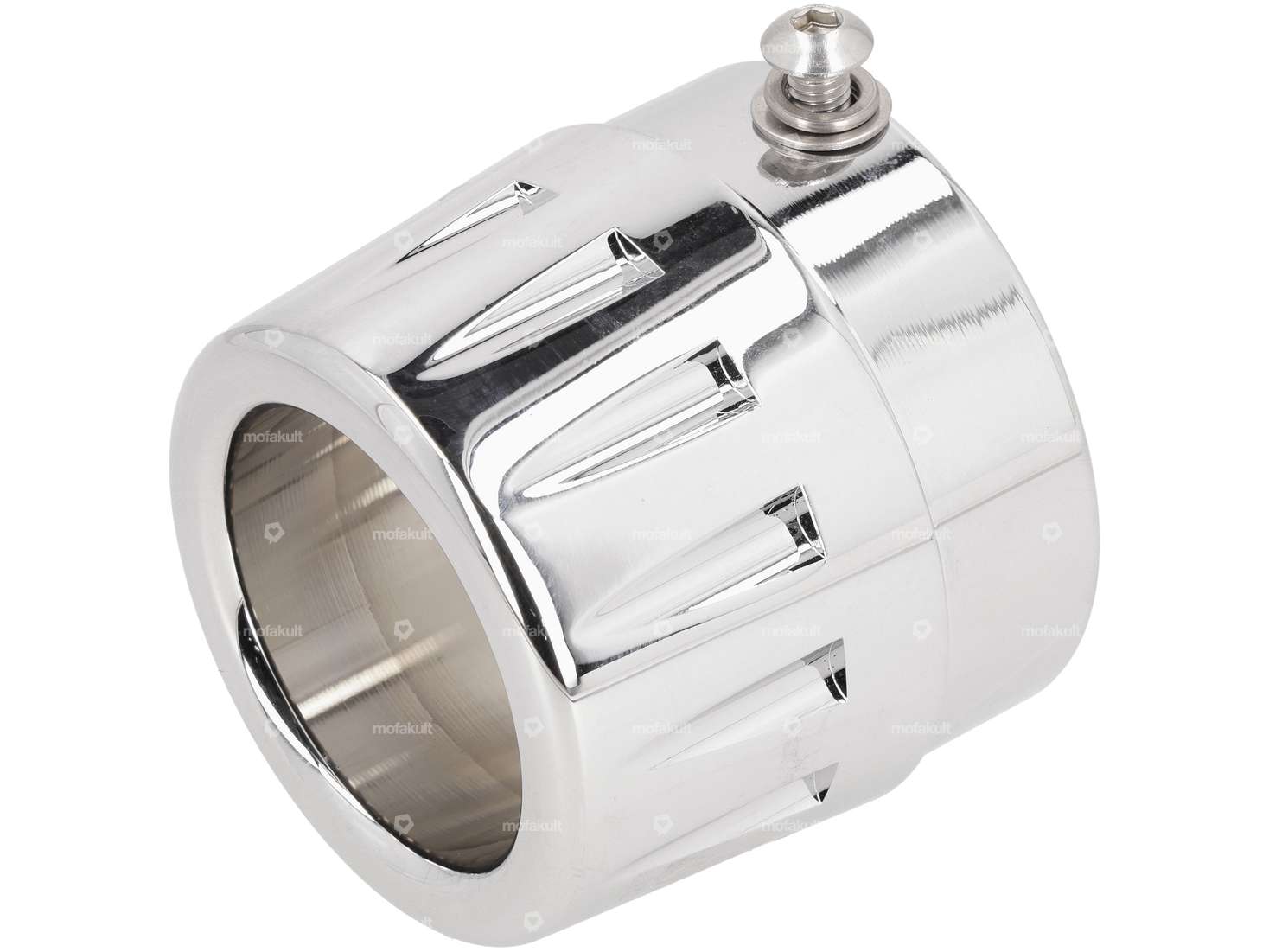 66HEROES End piece CNC exhaust chrome Carousel Image 1