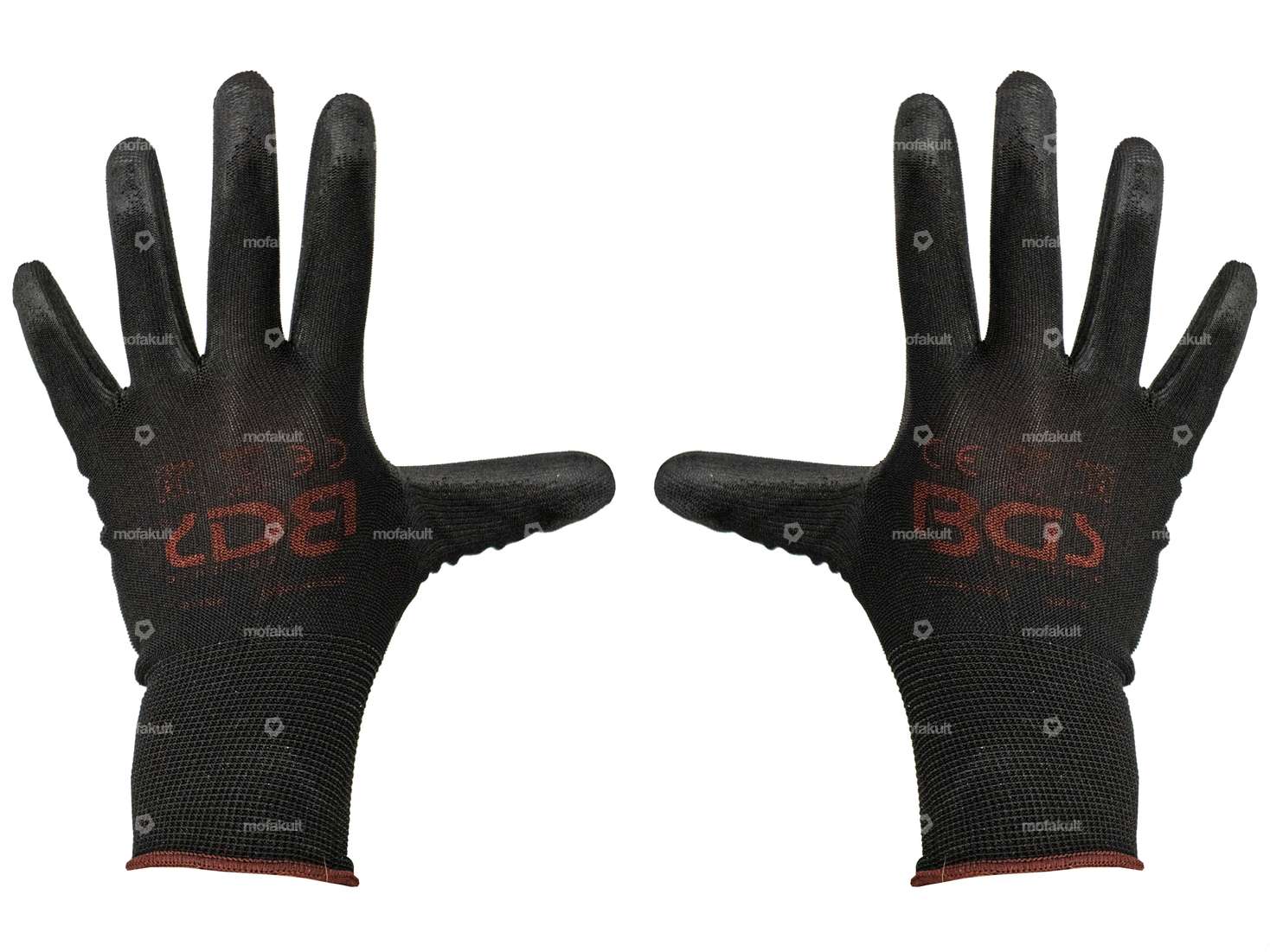 BGS Gants de mécanicien (M - XL) noir Carousel Image 1