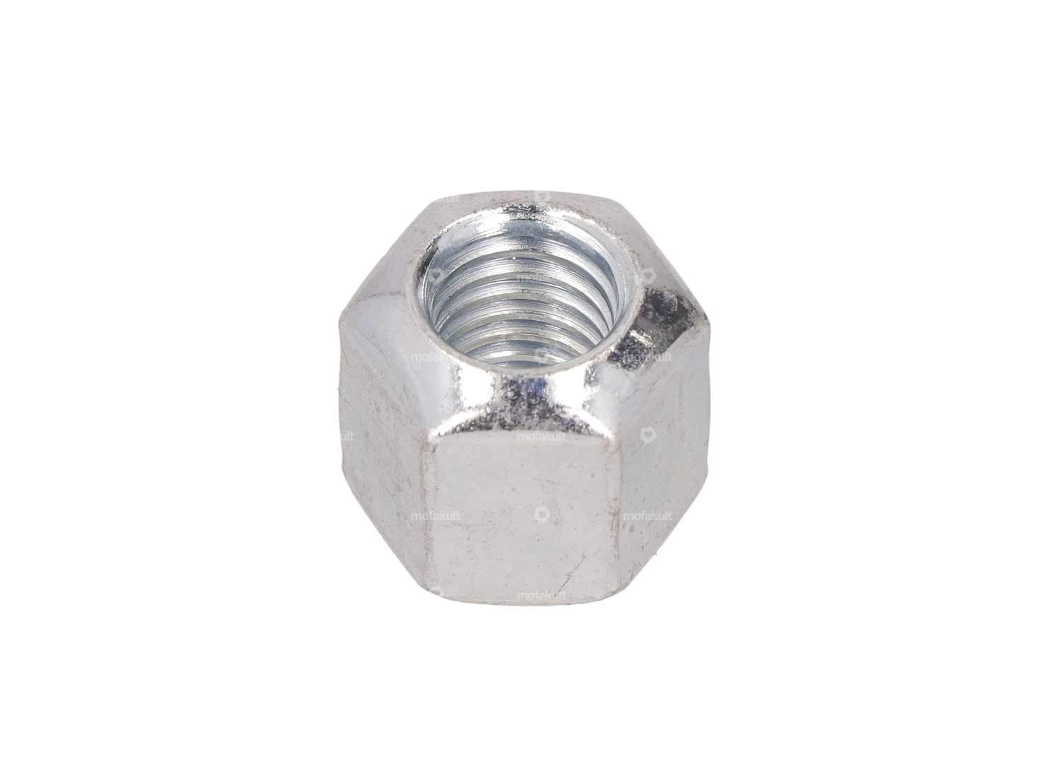 Écrou M10 mi-haut arrondi d'un côté zingué (10 fermeté) Carousel Image 1