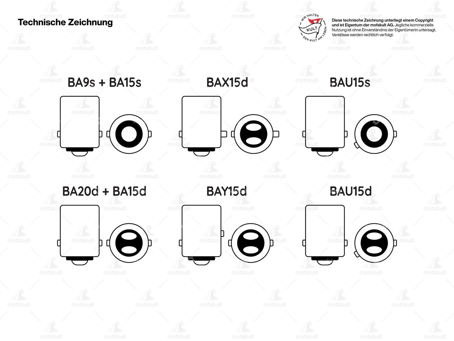 swiing® revival 12V bulb set (BA20d) | Tomos Quadro, Sprint, Classic Carousel Image 2