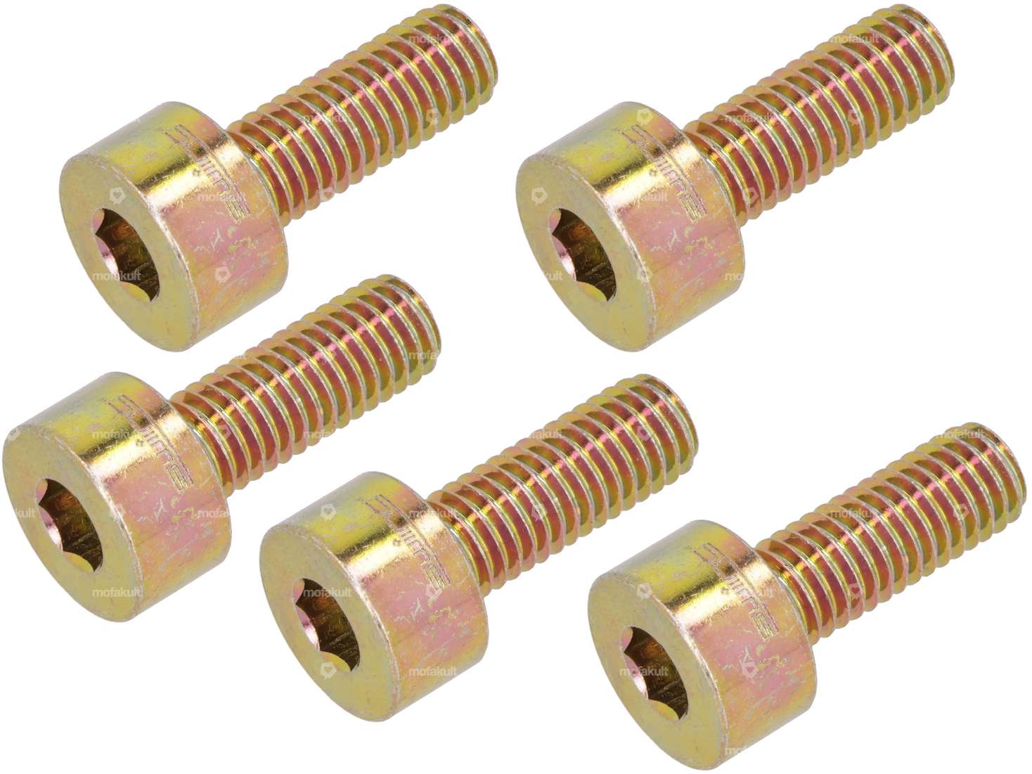 swiing® revival Schrauben-Set M8x22 Zylinderkopf Gussnabe gelb verzinkt | Puch Carousel Image 1