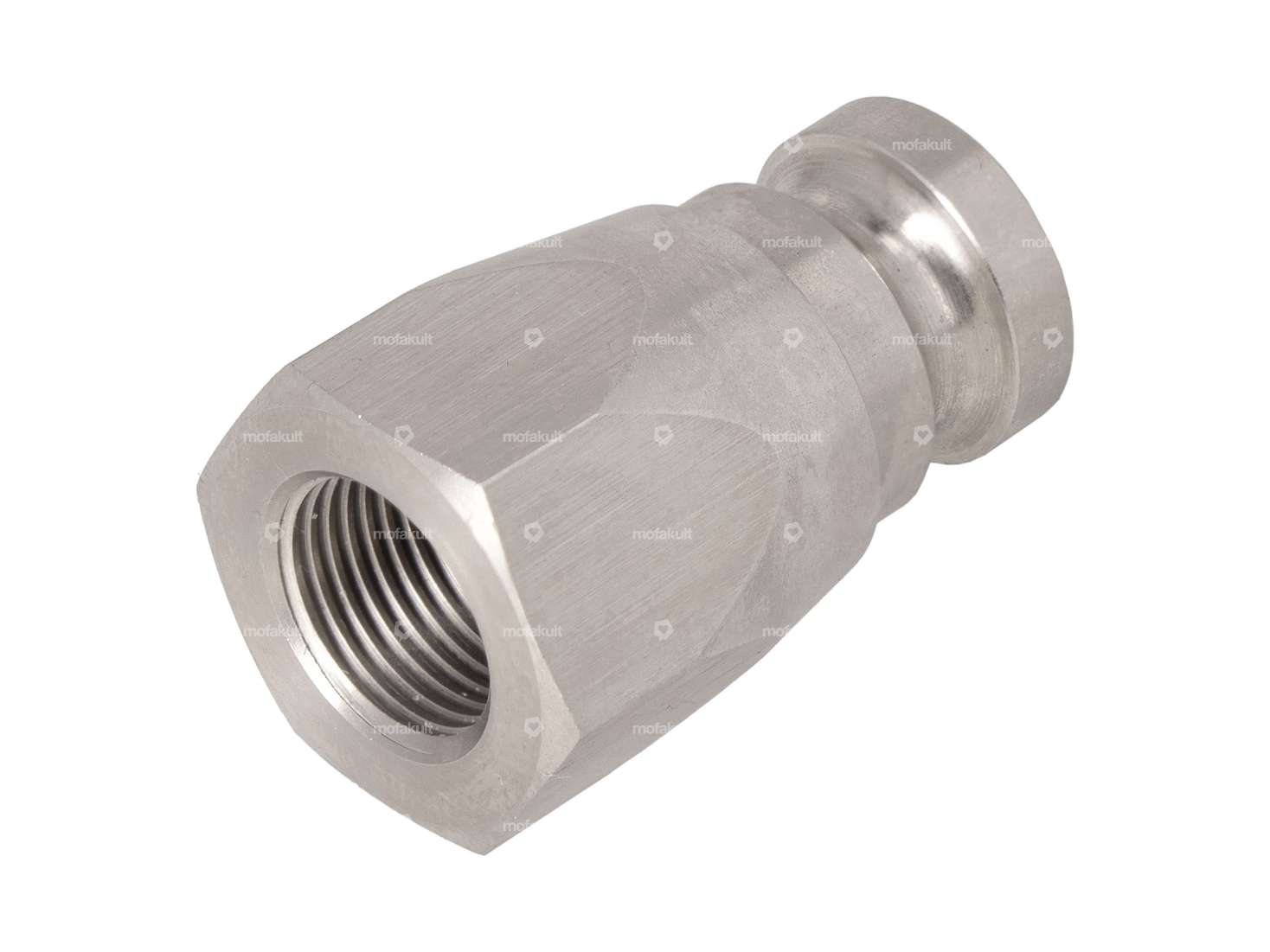 66HEROES Pivot de réception M12x1 axe de roue support de plaque minéralogique latéral inox Carousel Image 1