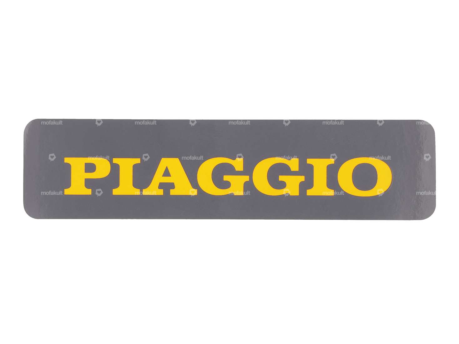 Aufkleber Tank «PIAGGIO» 115 x 27 mm grau / orange | Piaggio Ciao, SI, Bravo, SUPERbravo Carousel Image 1