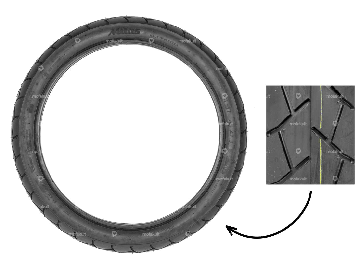 Pneu Mitas 2.75 x 17" MC11 Semi-Slick Carousel Image 1