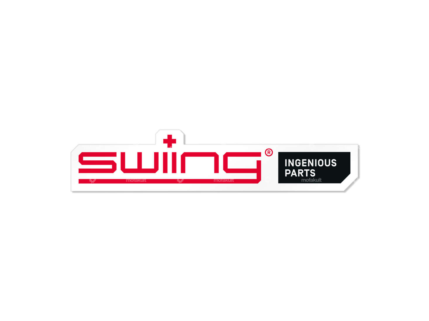 Sticker "swiing® ingenious parts" 90 x 19 mm Carousel Image 1