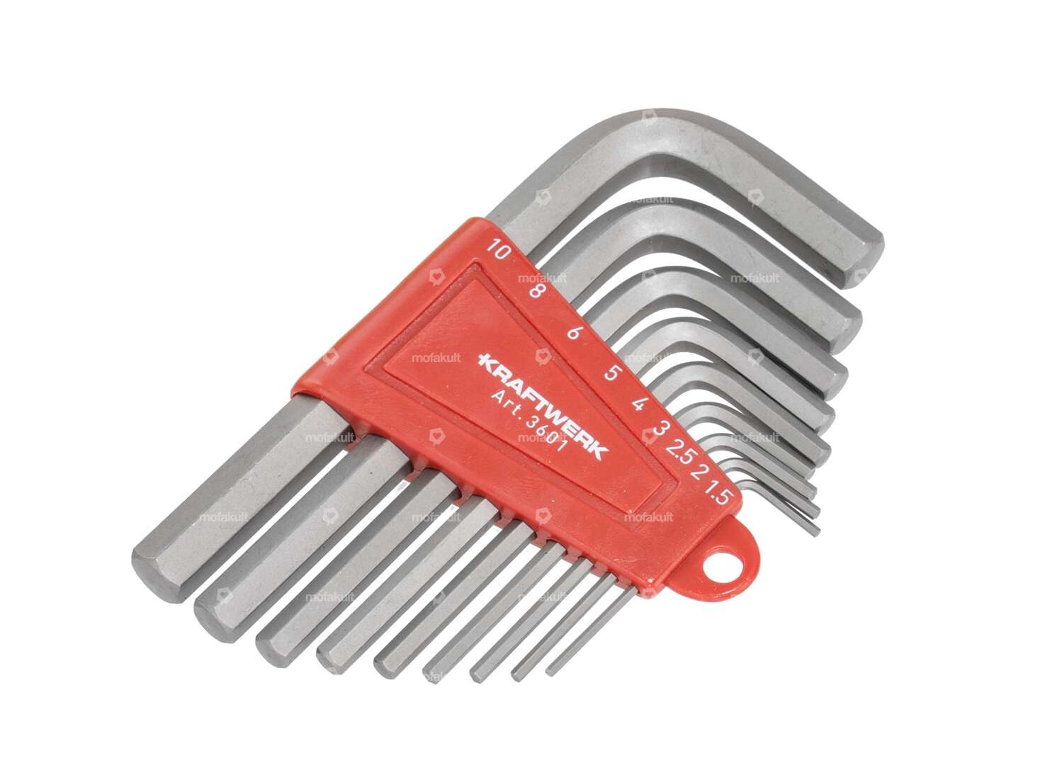 Kraftwerk hexagon socket wrench set angled 1.5 - 10 mm 9 pcs. Carousel Image 1