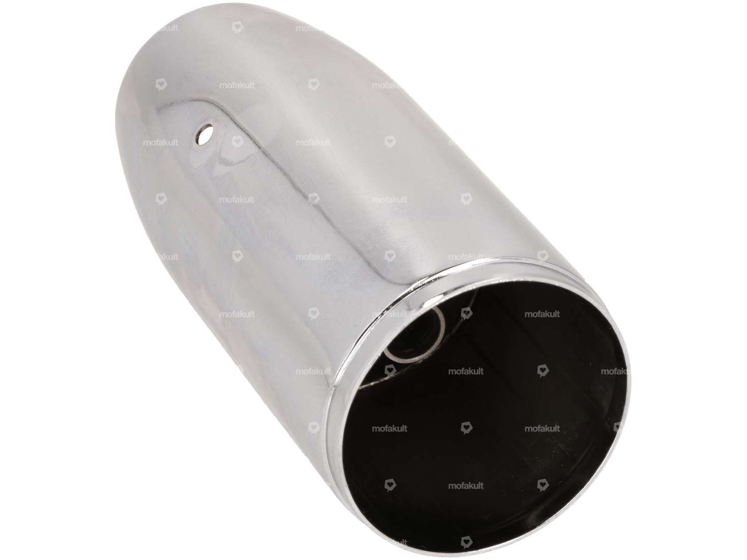 Endstück Auspuff Zigarre 65 mm Chrom Carousel Image 2