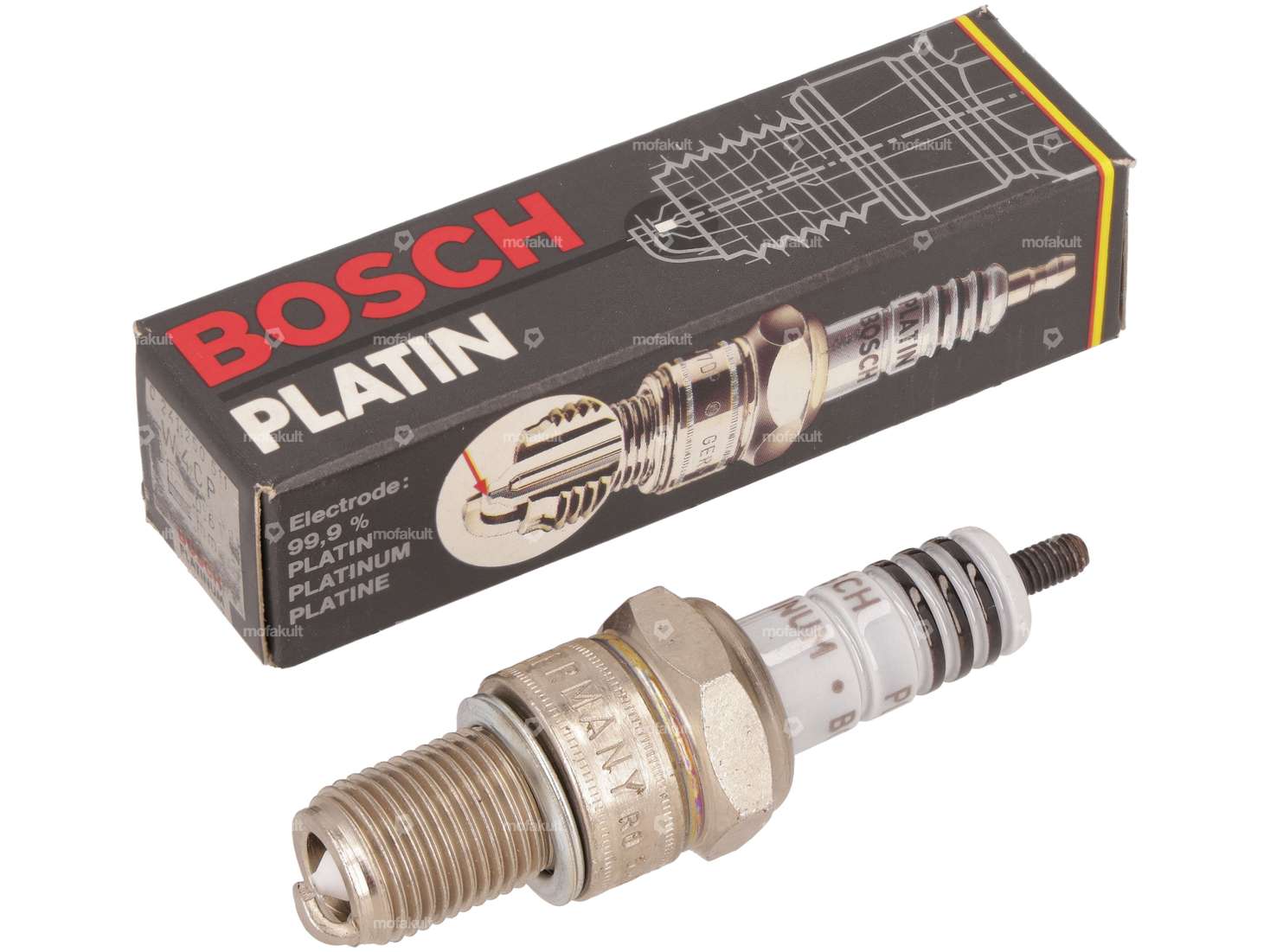 Bosch W4CP Platinum spark plug long thread NOS Carousel Image 1