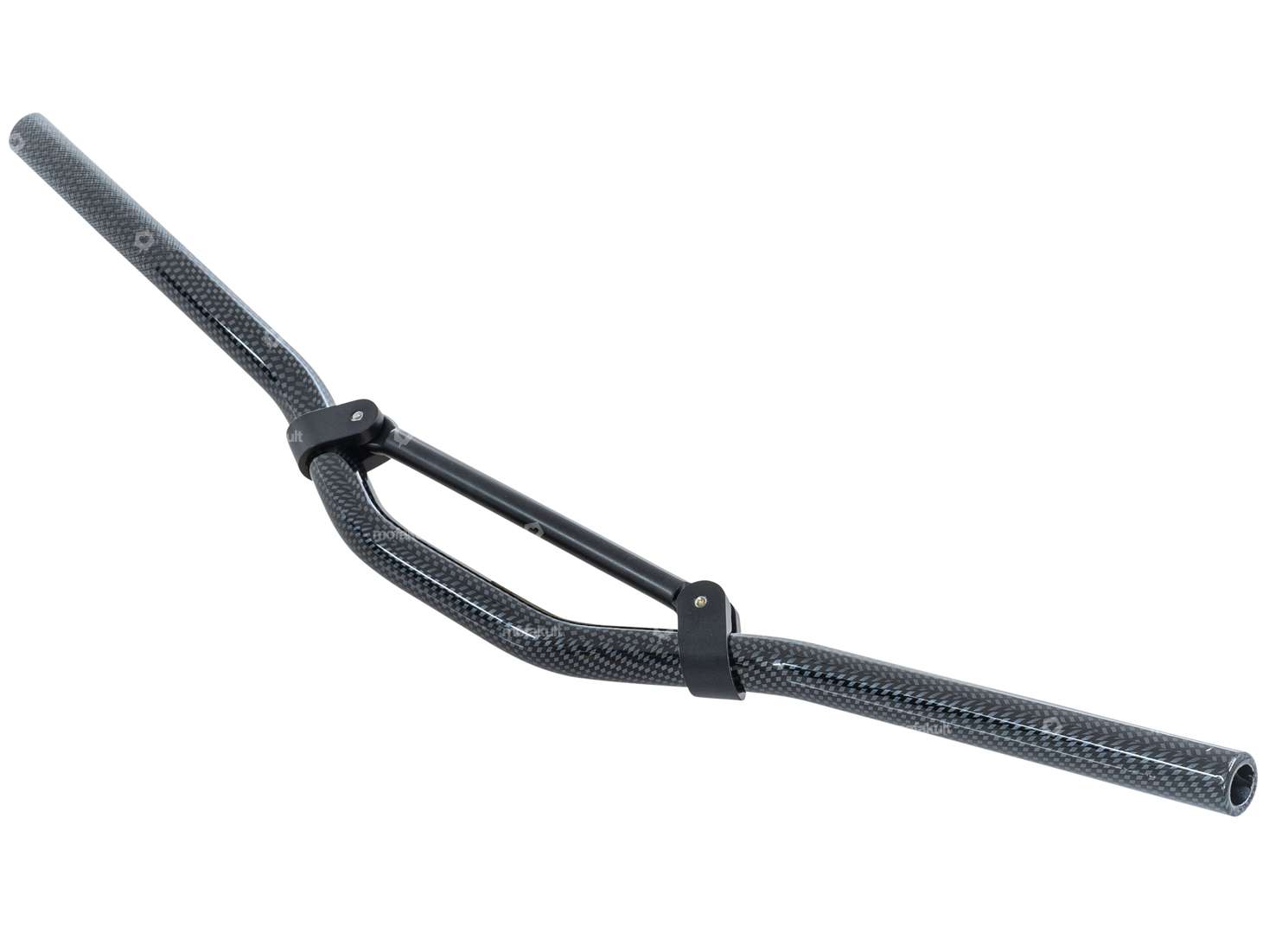 66HEROES Guidon de course plaque de fourche 7 cm alu carbone brillant Carousel Image 2