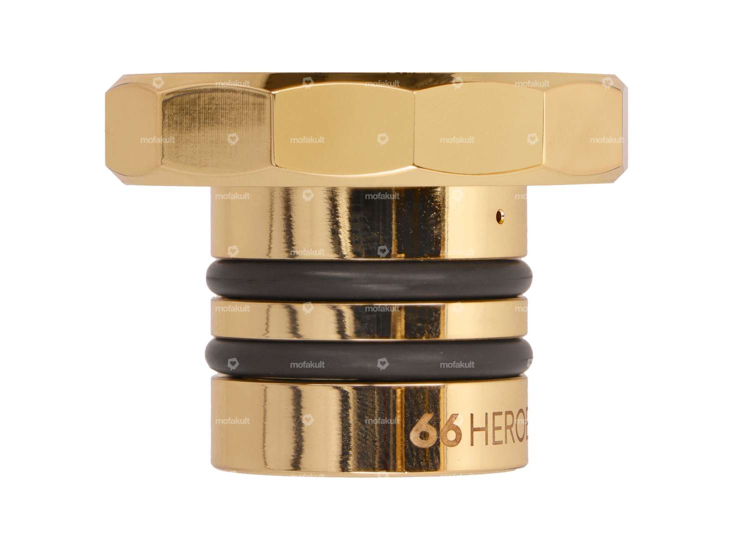 66HEROES Tankdeckel eckig gold | Puch Maxi Carousel Image 3