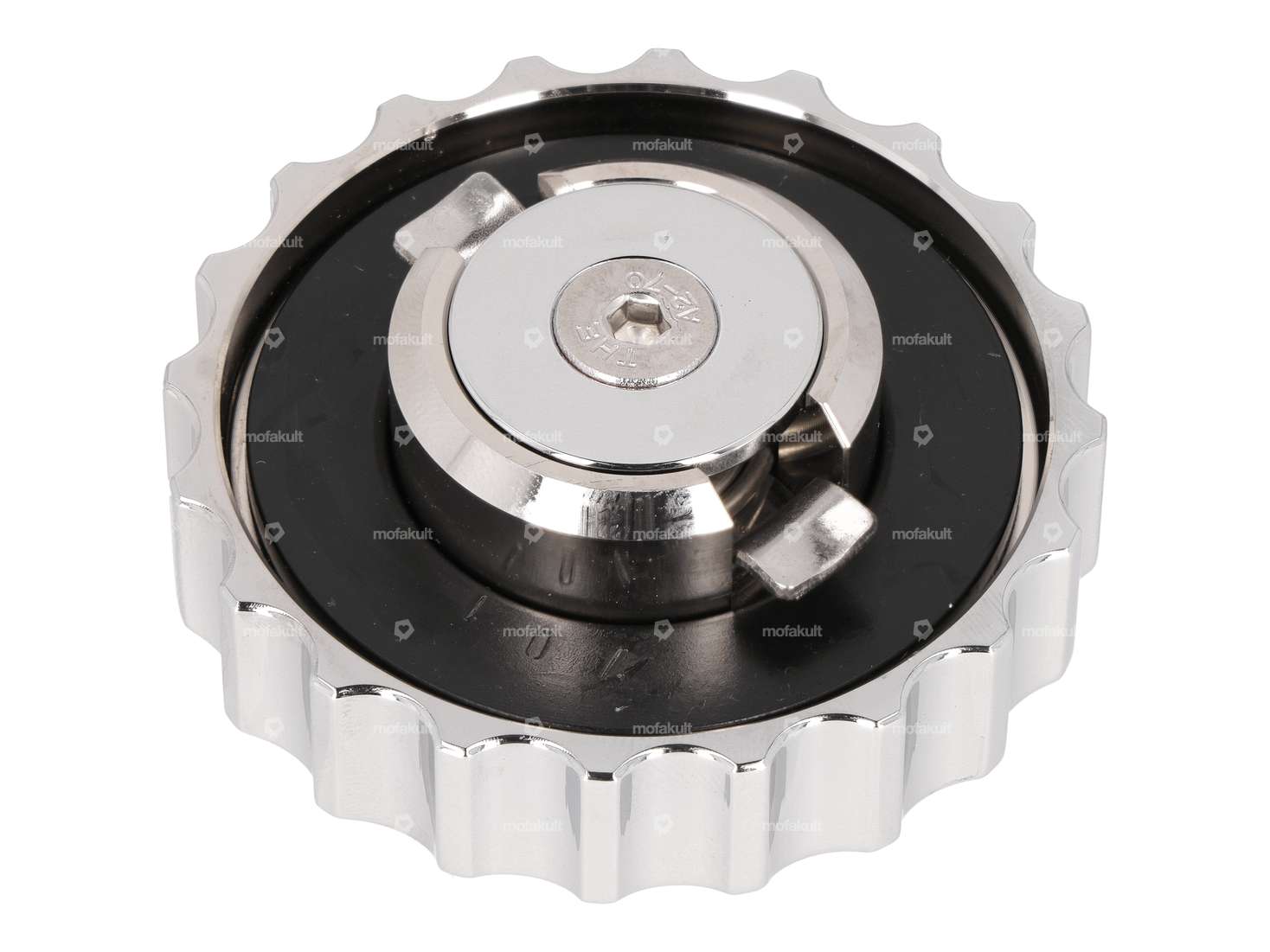 66HEROES Tankdeckel «Puch» Bajonett 30 mm Chrom Carousel Image 2