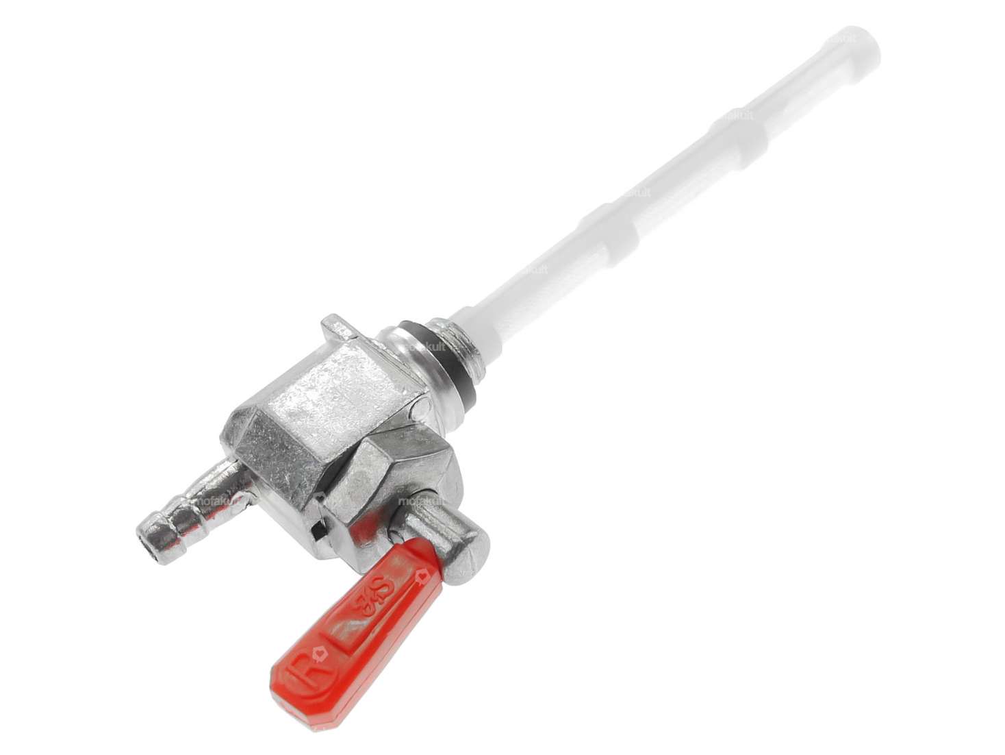 Robinet d'essence vertical 1/8" (à visser) rouge sortant par le bas Carousel Image 3