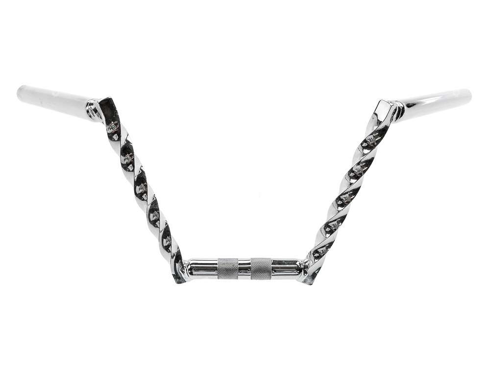 Guidon plaque de fourche 20 cm tourné chrome Carousel Image 1