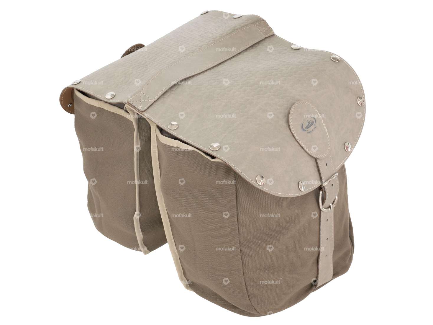 Sacoche à bagages Oldschool grise Carousel Image 1