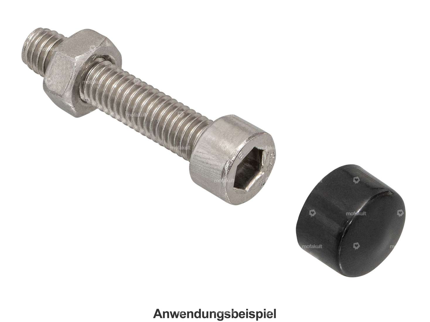 Cache tête à six pans creux M6 noir Carousel Image 3