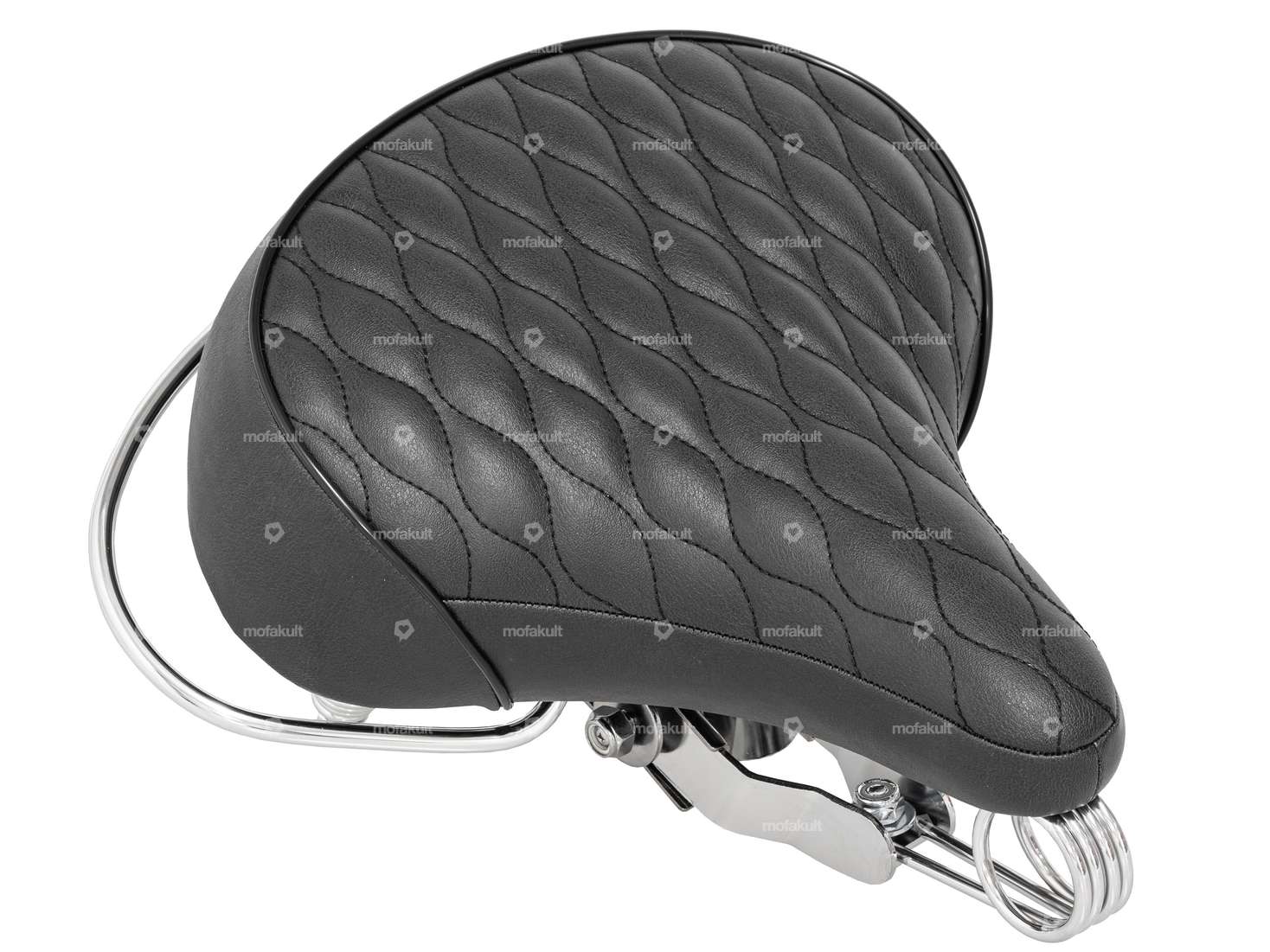 Selle Diamond à ressorts en tonneau noir Carousel Image 2