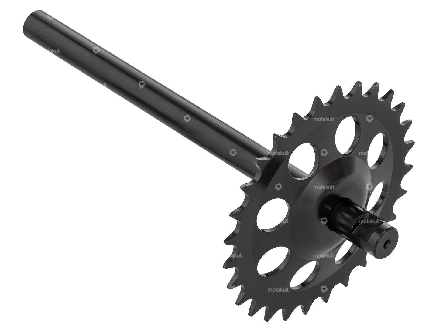 GPO Axe de pédalier avec couronne noir | Puch Supermaxi LG1, LG2 Carousel Image 1