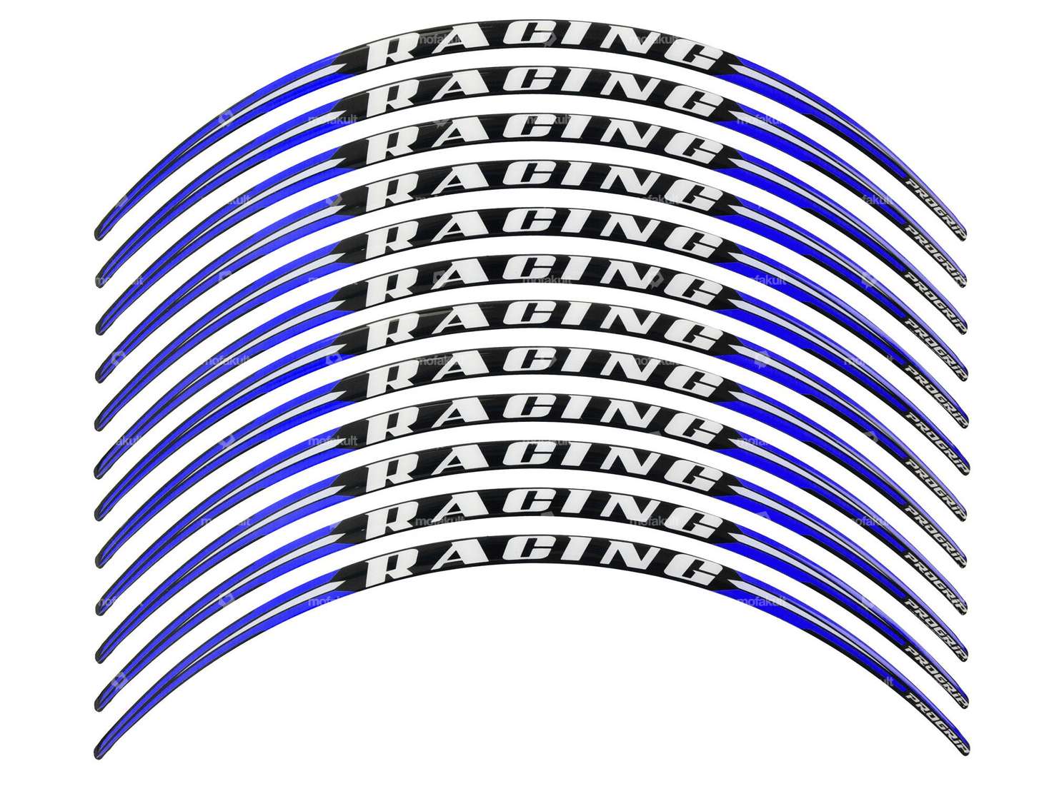 Autocollant ProGrip Jantes Racing bleu Carousel Image 1