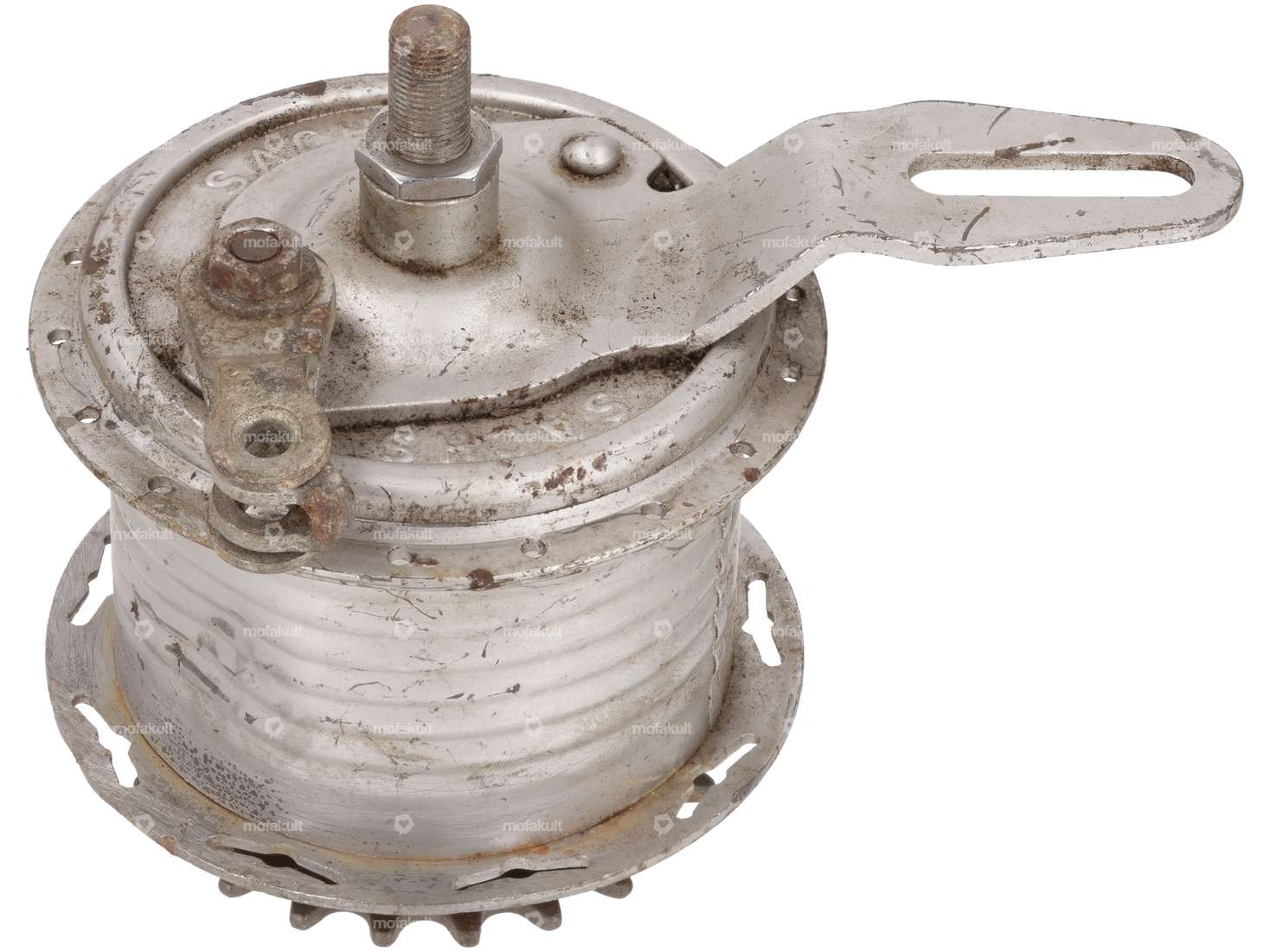 Moyeu de roue arrière Frein à tige (avec dommages importants) version large (version DE) NOS Carousel Image 1