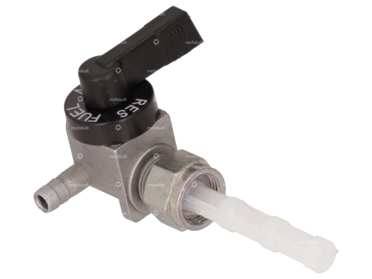 OMG Benzinhahn senkrecht M12x1 (mit Überwurfmutter) rechts abgehend | Piaggio Bravo, SUPERbravo Carousel Image 2