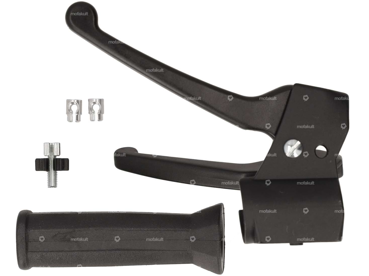 Poignée de frein Domino polygonale avec logement interrupteur | Piaggio Grillo, Bravo, SUPERbravo Carousel Image 1