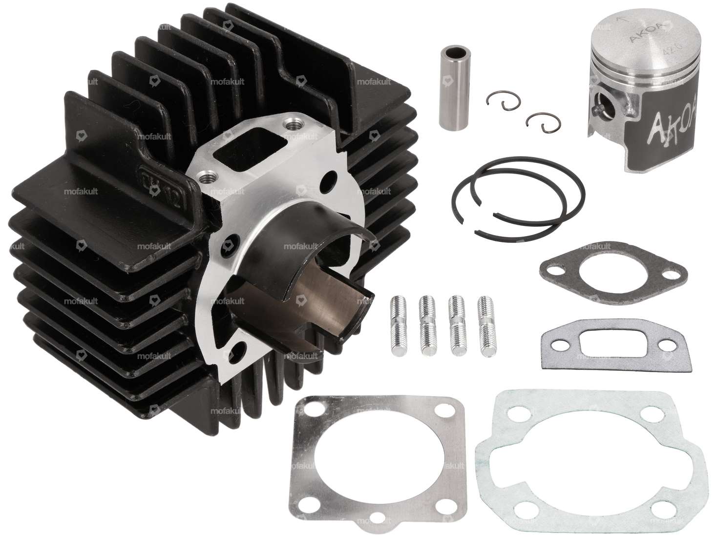 AKOA 42 mm cylinder kit black CH12 camouflaged | Puch E50 / ZA50 / Z50 Carousel Image 1