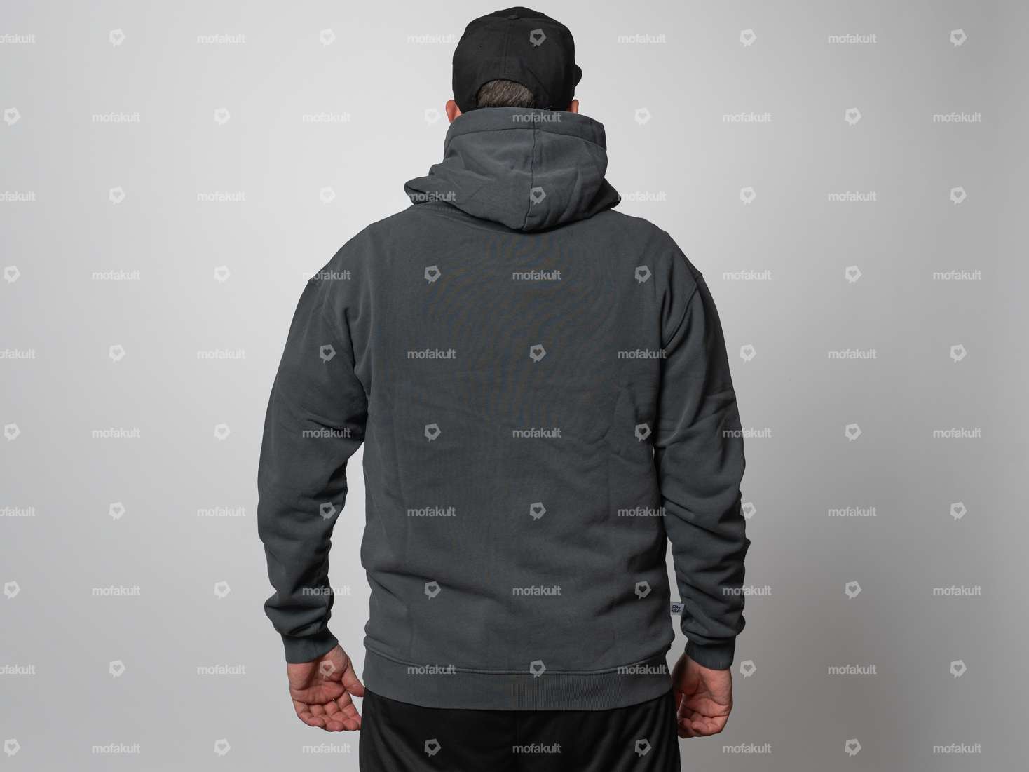 KULTWEAR Hoodie "Velcro" Stonewash gris Carousel Image 2