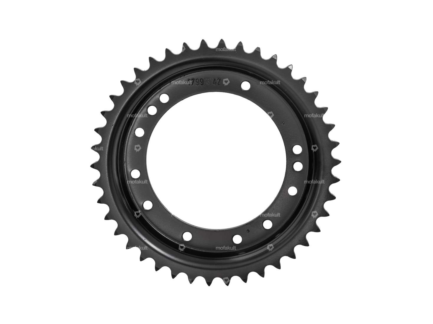 ESJOT sprocket 42 teeth (4/5/6 hole) Ø 98 mm cranked black Carousel Image 1